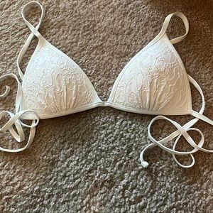 White String Bikini Top